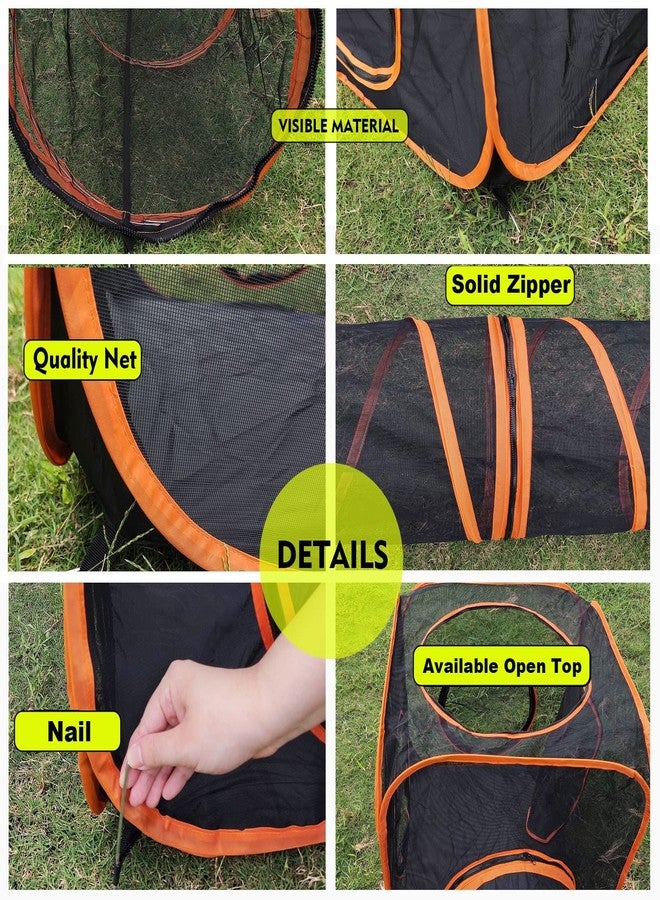 HI SUYI Portable Cat Small Animals Playpen DIY Outdoor Enclosures Freely Combinable 2in1 4in1 6in1 Pop Up Pet Play Tent Tunnel Cube House for Cat Puppy Rabbit (4in1 Tower Tent Tunnel) - Image 5